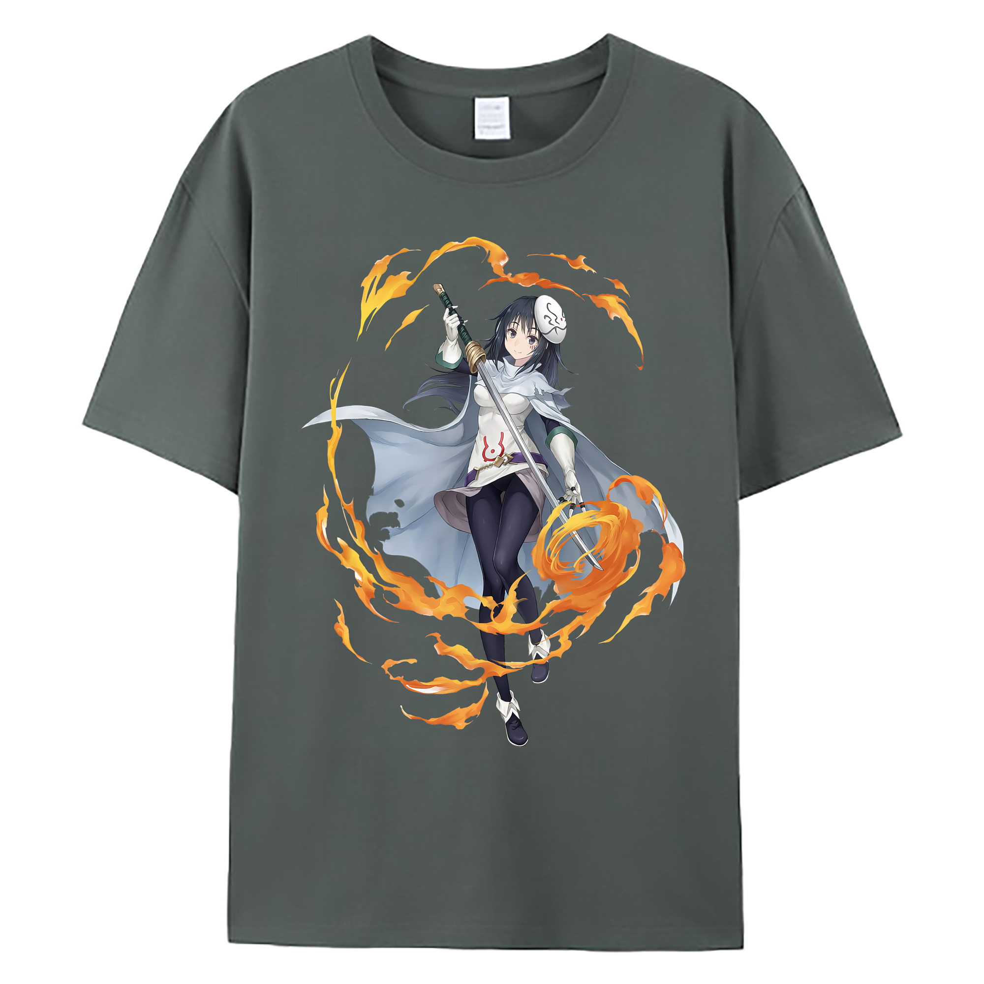 （画像用） 転スラ Regarding Reincarnated to Slime 綿100％ メンズ半袖Tシャツ｜肌触りやわらか＆通気性